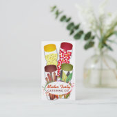 ハーブのスパイスのシェフのケイタリングビジネスカード 名刺 (スタンド正面)