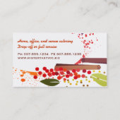 ハーブのスパイスのシェフのケイタリングビジネスカード 名刺 (裏面)