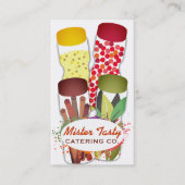 ハーブのスパイスのシェフのケイタリングビジネスカード 名刺 (正面)