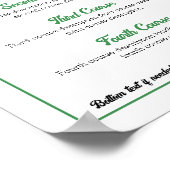 ハーブのバジルタイム夕食パーティーケータリングメニューペースト ポスター (角)