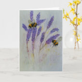 ハーブのラベンダー水彩カード ママ ナナ 友達 カード (黄色い花)