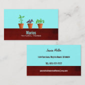 ハーブの名刺-可変性色 名刺 (正面/裏面)