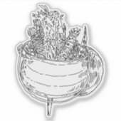 ハーブの大釜シール シール (正面)