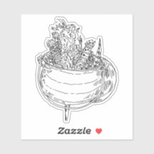 ハーブの大釜シール