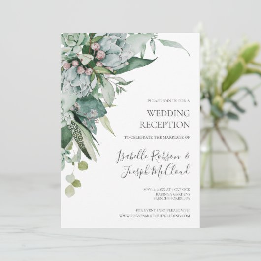 ハーブの新緑 | サージュグリーンの結婚式の披露宴 招待状 (スタンド正面)