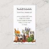 ハーブの棚のハーブ栽培者のNaturopath 名刺 (正面)