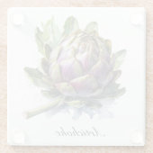 ハーブの生活：アーティチョーク ガラスコースター (裏面)