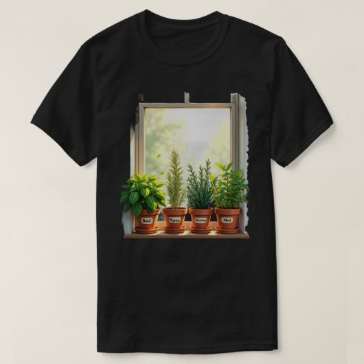 ハーブの窓辺 Tシャツ (デザイン正面)