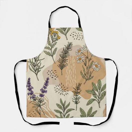 ハーブの花 エプロン (正面)