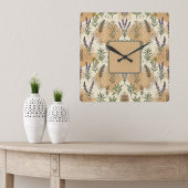 ハーブの花 スクエア壁時計