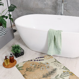 ハーブの花 バスマット