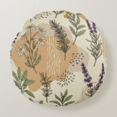 ハーブの花 ラウンドクッション (正面)