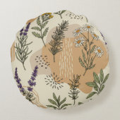 ハーブの花 ラウンドクッション (裏面)