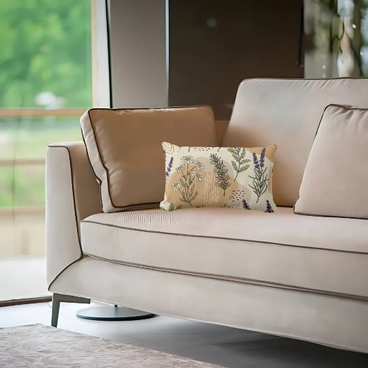 ハーブの花 ランバークッション