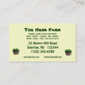 ハーブの農場 名刺 (裏面)