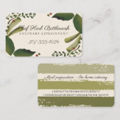 ハーブはバジルタイム料理パーソナルシェフケータリング 名刺 (正面/裏面)