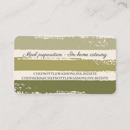 ハーブはバジルタイム料理パーソナルシェフケータリング 名刺 (裏面)