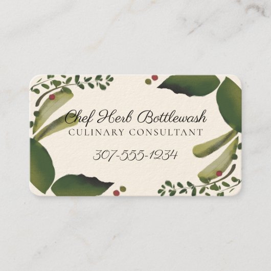 ハーブはバジルタイム料理パーソナルシェフケータリング 名刺 (正面)