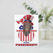 ハーブを大統領に投票しろ!ヤギ ポストカード (スタンド正面)