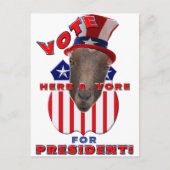 ハーブを大統領に投票しろ！ヤギ ポストカード (正面)