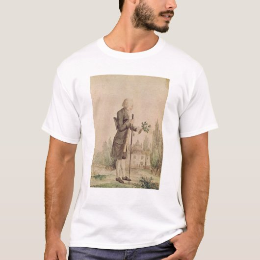 ハーブを集めているJean-Jacques Rousseau Tシャツ (正面)