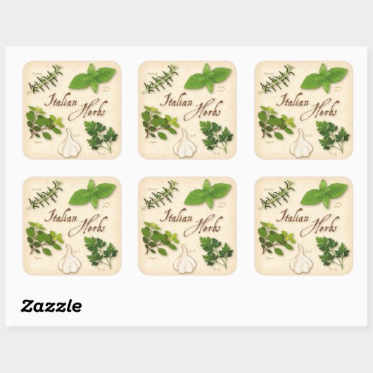 ハーブイタリアンスクエアステッカー スクエアシール (シート)