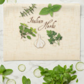 ハーブイタリアン，バジル，オレガノ，パセリ，ニンニク キッチンタオル (折り畳み)