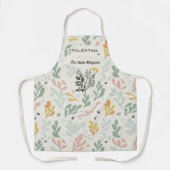 ハーブウィスパーとリーフィー抽象芸術カスタマイズ エプロン (正面)