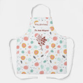ハーブウィスペパーソナライズされたラーエプロンよくはしゃぐ- フローラ エプロン (正面)