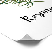 ハーブウォーター絵画カラーのワードアート ポスター (角)