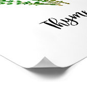 ハーブウォーター絵画カラーのワードアート ポスター (角)