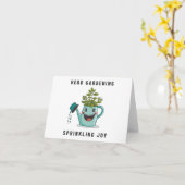 ハーブガーデニング:喜びを振りかける カード (黄色い花)