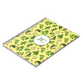 ハーブガーデンキッチン料理ハーブ柄 ノートブック (左側)