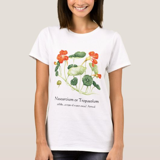 ハーブガーデンシリーズ – Nasturtium Tシャツ (正面)