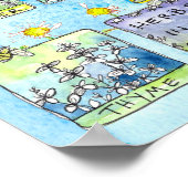 ハーブガーデントンフライハニービーキッチンアート ポスター (角)