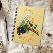 ハーブガーデンパーソナライズされた列付きページジャーナル ノートブック