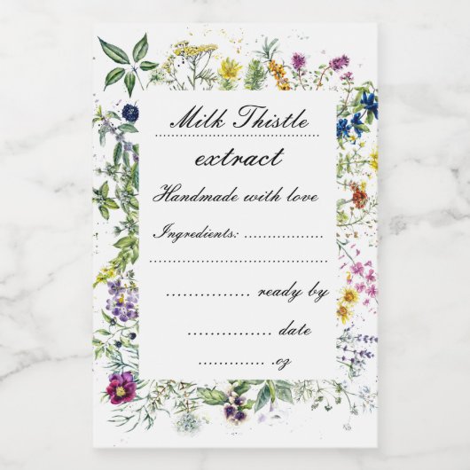 ハーブガーデン手作りエキスLabel Set ワインラベル (シングルラベル)