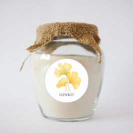 ハーブギンコの水彩 ラウンドシール