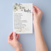 ハーブゲームの上または下のブライダルシャワーゲームカード チラシ (ハンドル)