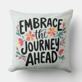 ハーブザジャーニーアワードボホフローラタイポグラフィ クッション (正面)