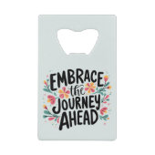 ハーブザジャーニーアワードボホフローラタイポグラフィ クレジットカード栓抜き (正面)