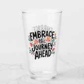 ハーブザジャーニーアワードボホフローラタイポグラフィ タンブラーグラス (正面)