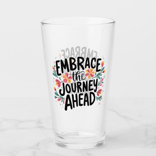 ハーブザジャーニーアワードボホフローラタイポグラフィ タンブラーグラス (正面)