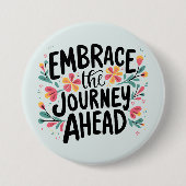 ハーブザジャーニーアワードボホフローラタイポグラフィ 缶バッジ (正面)