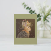 ハーブザパンとジュラザ(鳥)ショウジョウコウカンチョウベビーはがき ポストカード (スタンド正面)