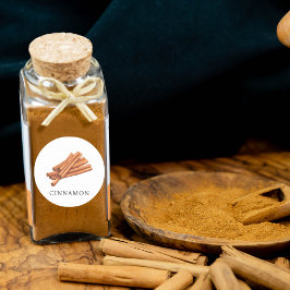 ハーブシナモン水彩 ラウンドシール