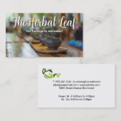 ハーブショップでのティーテイスティングス 名刺 (正面/裏面)