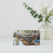 ハーブショップでのティーテイスティングス 名刺 (スタンド正面)