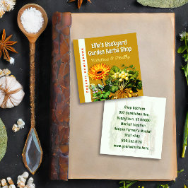 ハーブショップ両面 スクエア名刺