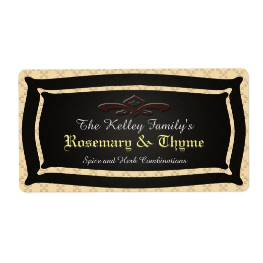 ハーブスパイスUピックカラーブラックチョークボード製品 ラベル (正面)